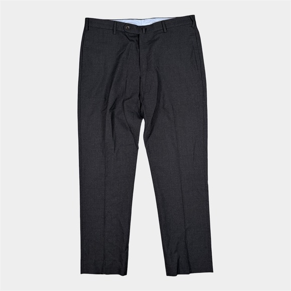 Sid Mashburn Other - Sid Mashburn Black Wool Straight Leg Men's Dress Pants Flat Front Sz 52 36x30